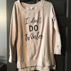 Sweatshirt “I don’t do winter”